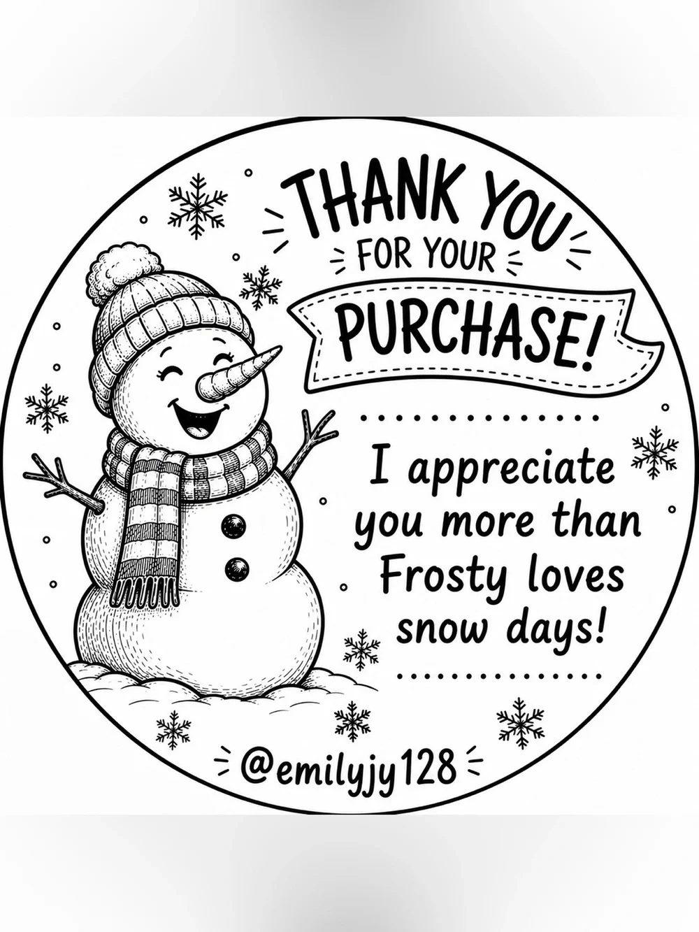 CUSTOM HOLIDAY 2” Stickers, 50 of One Color/Design with Closet Name